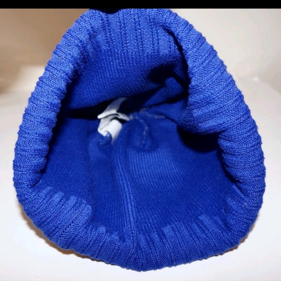 PATAGONIA Desert Blue & Mustard-Yellow Knit POM POM Hat ONE SIZE - Picture 7 of 15